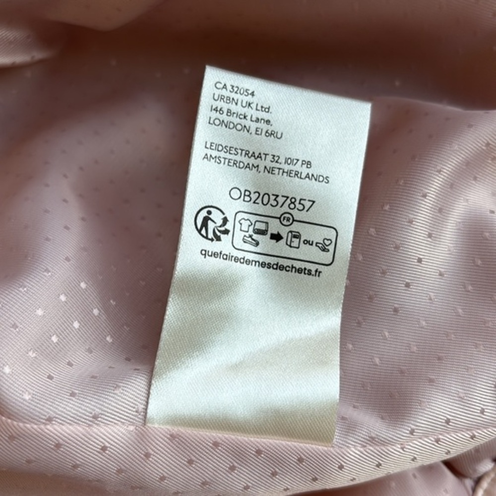 Anthropologie Pink Rose Sherpa Fleece Full Zip Lined Jacket Women Size Large - Picture 10 of 15